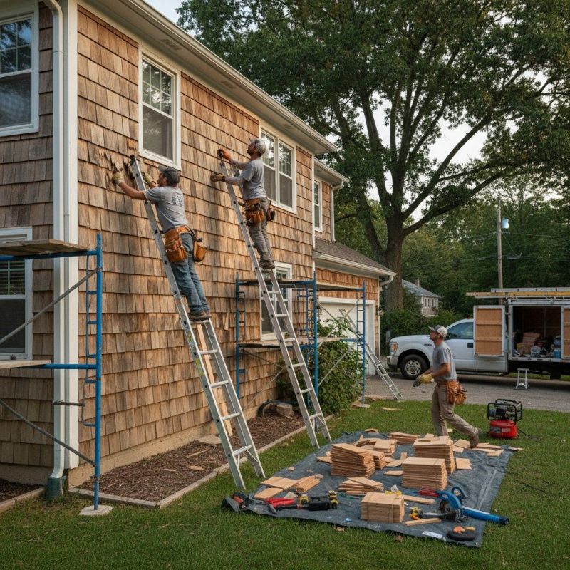 Cedar Siding Installation